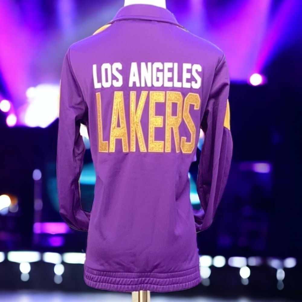 WOMENS NBA LOS ANGELES LAKERS BASKETBALL ZIP UP SPORTS JACKET COAT MEDIUM